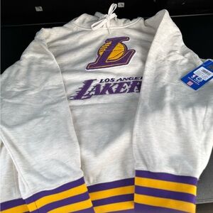 ULTRA GAME POLAR BEAR FLEECE NBA LAKERS EMBROIDERED SIZE XL HOODED SWEATSHIRT